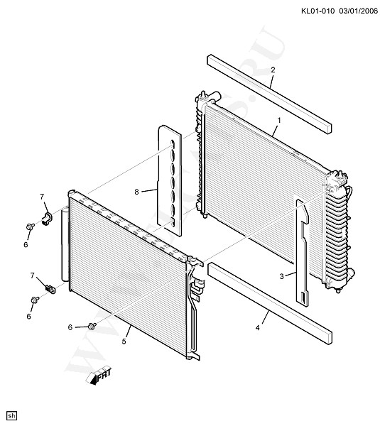 COOLING SYSTEM - GRILLE - OIL SYSTEM (2008)