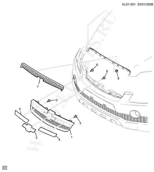 COOLING SYSTEM - GRILLE - OIL SYSTEM (2008)