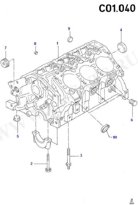Engine/Block And Internals (Cosworth V6 2.9 24 Valve)