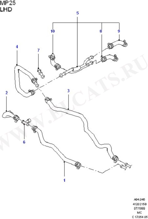 Heater Hoses (Dash Panel/Apron/Heater/Windscreen)