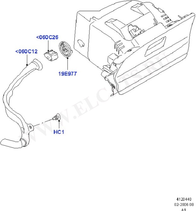 A/C - Glove Compartment (HVAC Controls & Auxiliary Heater)