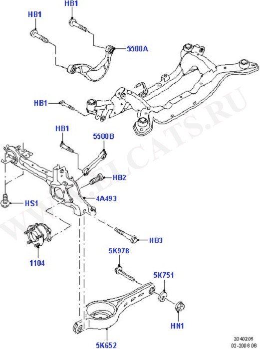 Rear Knuckle And Suspension Arms (Rear Cross Member / Knuckle & Hub)