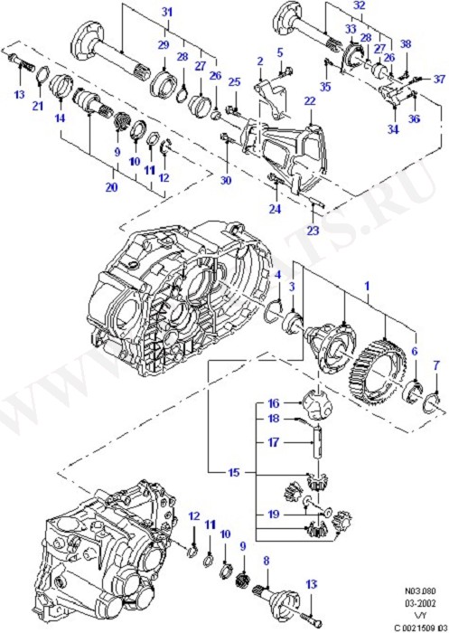 Transaxle Differential Components (Manual Transaxle And Case)