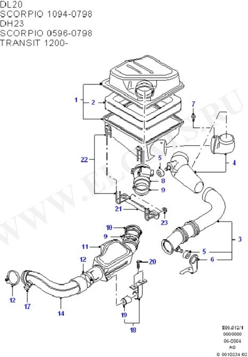Engine Air Intake/Emission Control (DOHC(DL/DH))