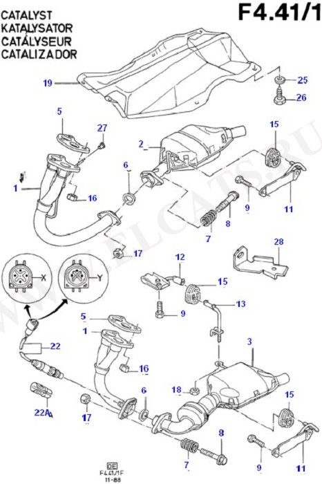 Exhaust System With Catalyst (Exhaust System And Heat Shields)