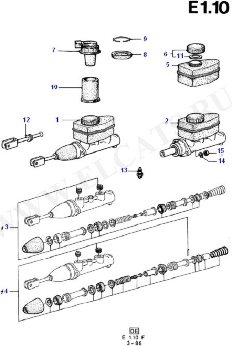 Master Cylinder - Brake System (Master Cylinder/Brake Booster/Pipes)