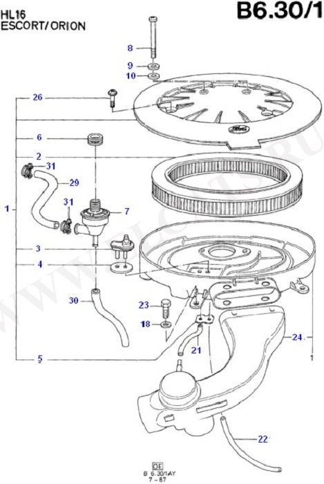 Engine Air Intake/Emission Control (CVH)