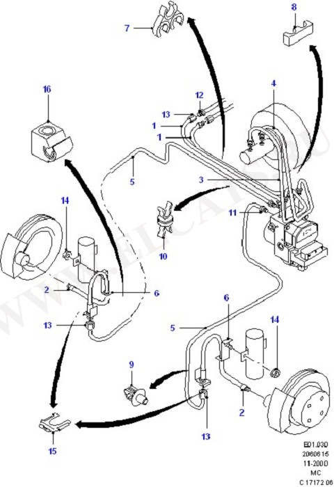 Front Brake Pipes (Brake Pipes/ABS/Brake System Valves)