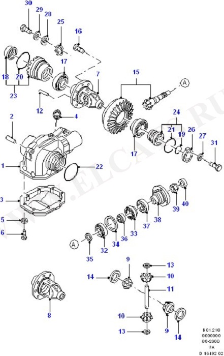 Components - Front Axle Diff & Carr (  /  /  )