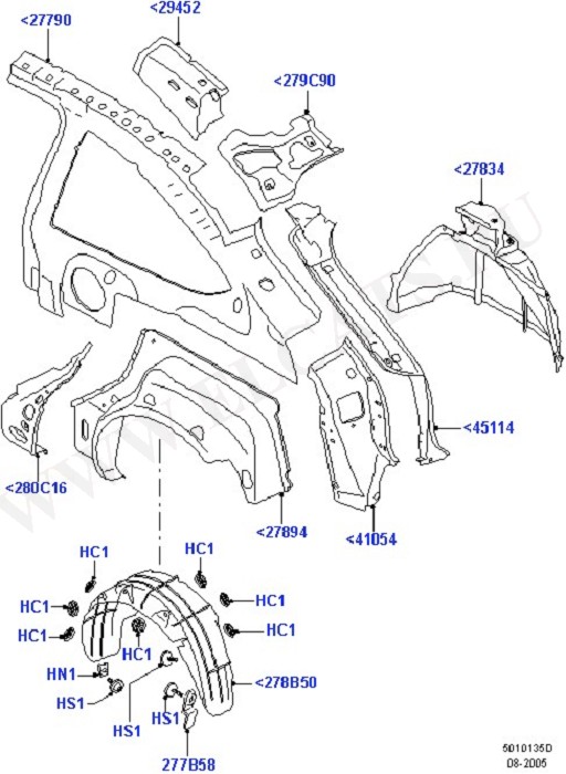 Side Panels - Inner (Body Less Front End & Closures)