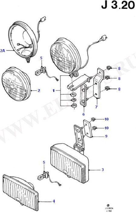 Additional Headlamps - Original Fit (   )