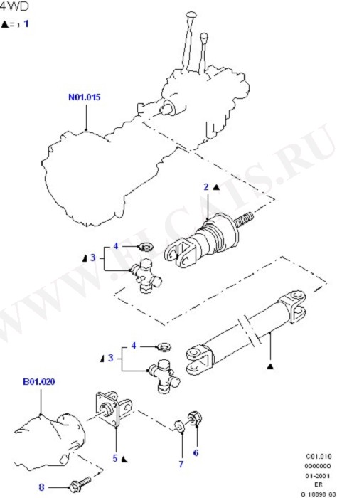 Drive Shaft - Transfer Drve To Axle (Rear Axle Diff & Carr./Drive Shaft)