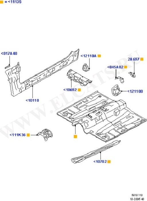 Floor Pan - Front (Body Less Front End & Closures)