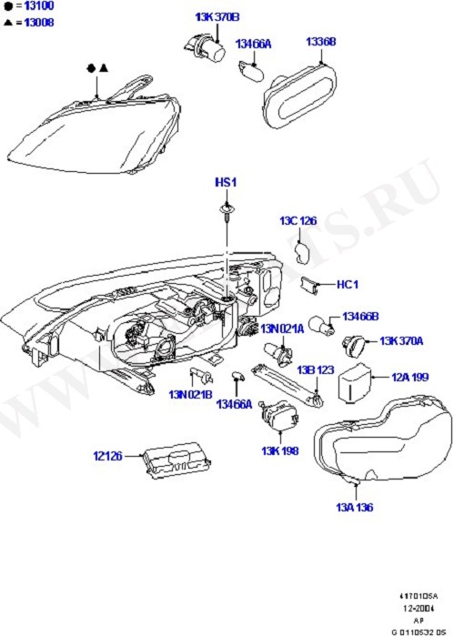 Headlamps And Front Flasher Lamps (Front & Interior Lamps)