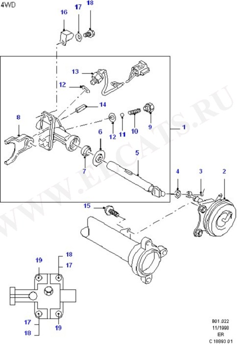 Front Axle Hub Lock Selector (Suspension,Drive Shaft & Axle-Front)