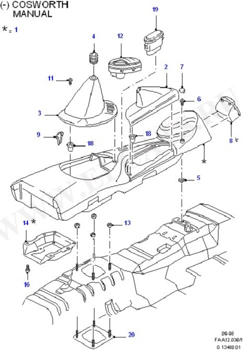 Console - Floor (Floor Mats/Insulators & Console)