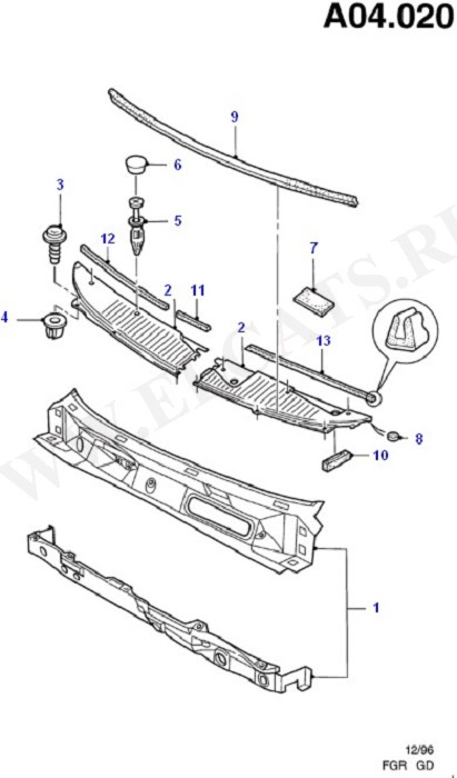 Cowl/Panel And Related Parts (Dash Panel/Apron/Heater/Windscreen)