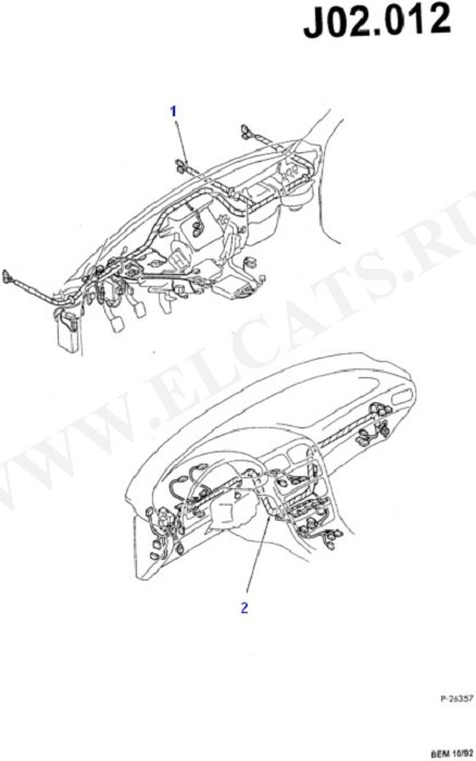 Instrument Panel Wiring (Wiring System & Related Parts)