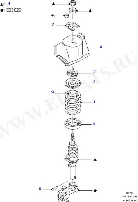 Front Springs/Front Shock Absorbers (Suspension & Drive Shafts - Front)