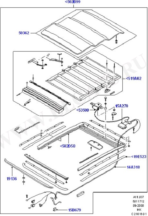 Folding Sun Roof (Convertible, Hard Top Roof Openings)