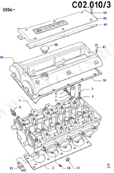 Cylinder Head/Valves/Rocker Cover (Cosworth(CH))