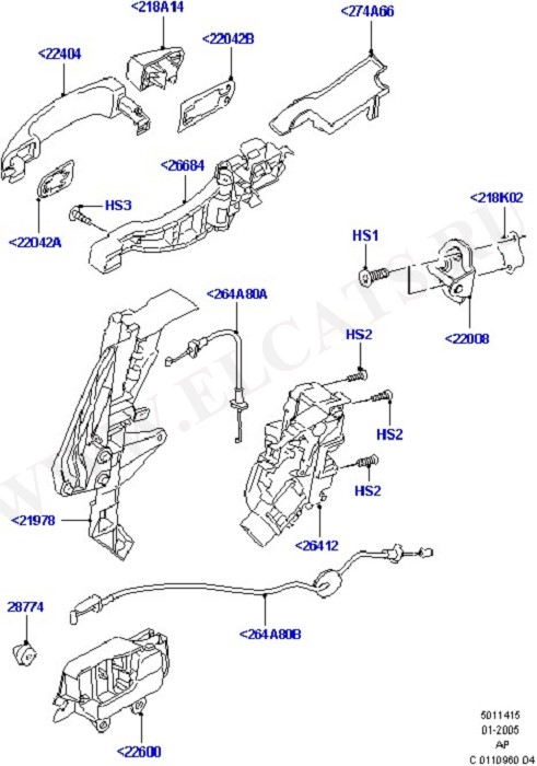 Rear Door Lock Controls (Door Lock Mechanisms)