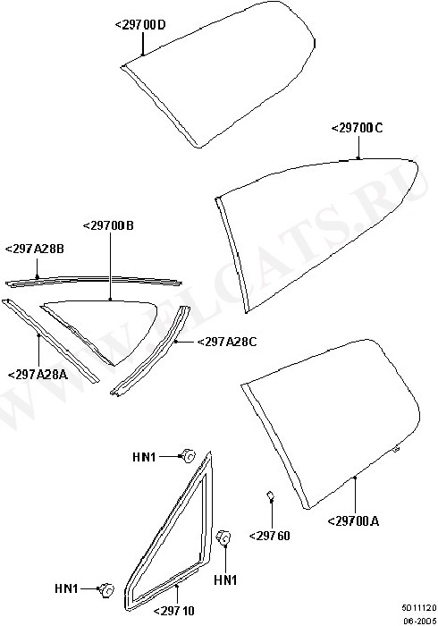 Quarter Windows (Glass,Frames And Mechanisms)