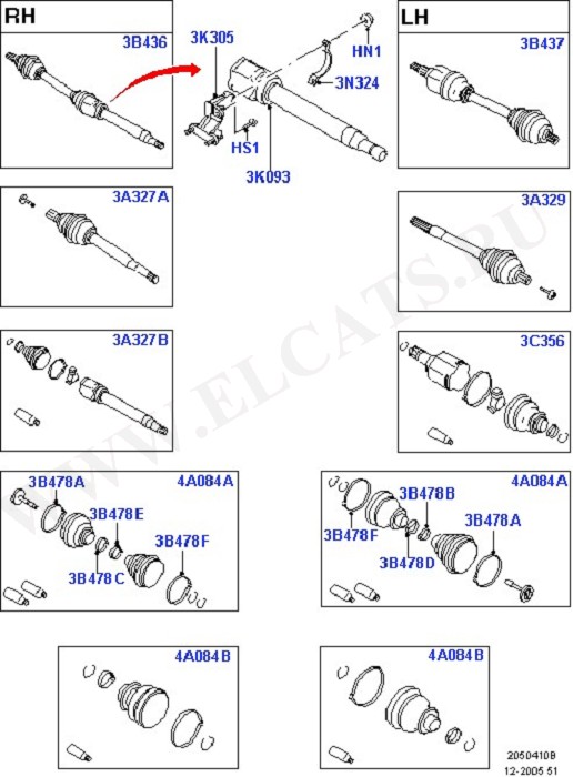 Drive Shaft - Front Axle Drive (  -  )