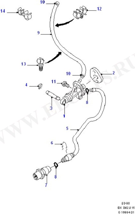 Clutch Master Cylinder (Brake And Clutch Controls)