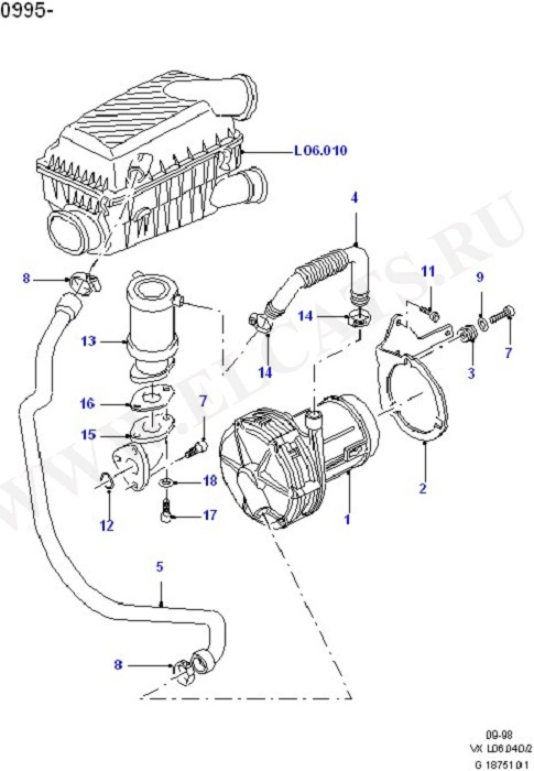 Exhaust Air Supply Pump (Engine Air Intake)