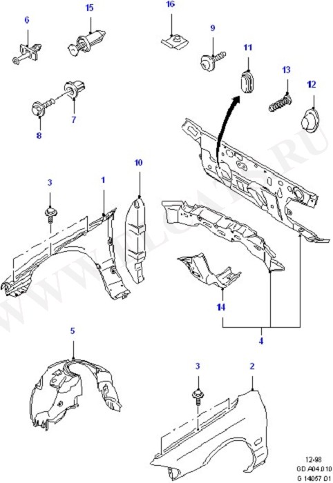 Dash Panel And Front Fenders (Dash Panel/Apron/Heater/Windscreen)