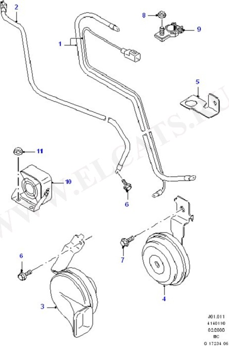 Battery Cables And Horn (Battery And Battery Cables/Horn)