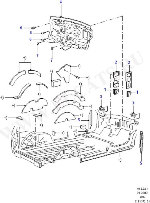 Insulators And Covers (Floor Mats/Insulators & Console)