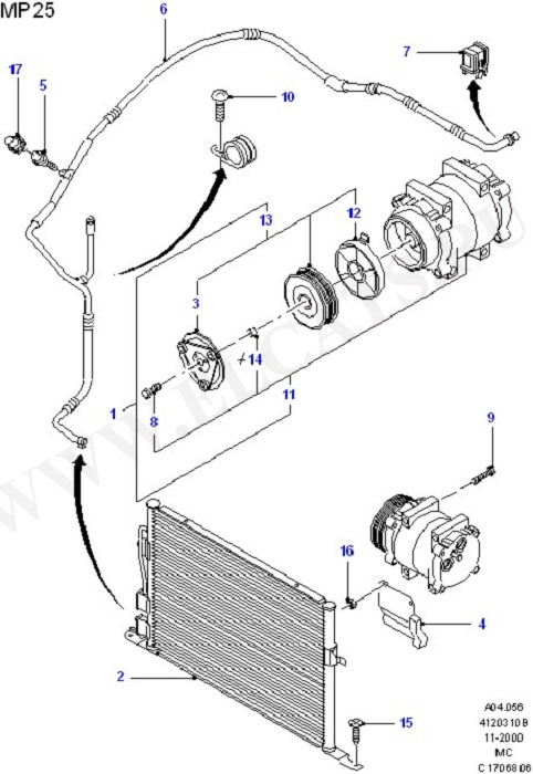 Air Conditioning Condensr/Compressr (Dash Panel/Apron/Heater/Windscreen)