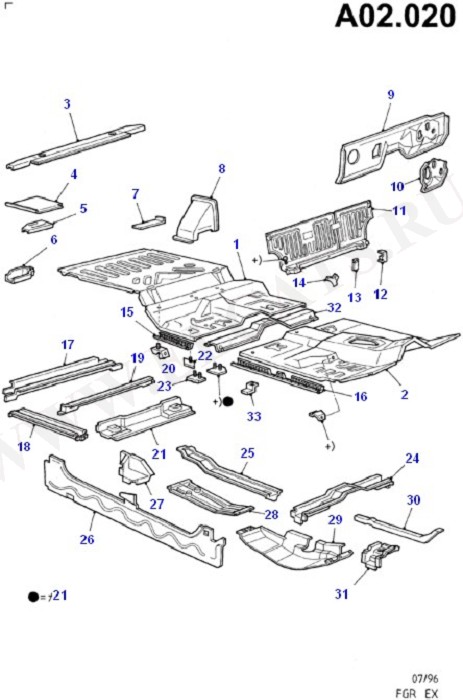 Floor Panels (Chassis Frame & Related Parts)