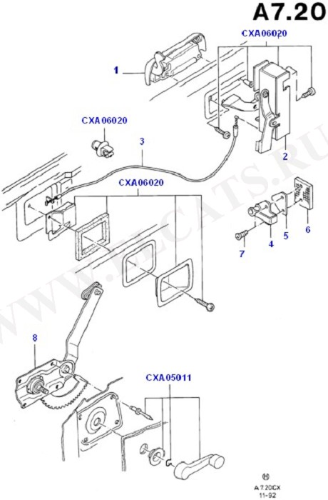 Rear Door Controls - Manual (Rear Doors And Related Parts)