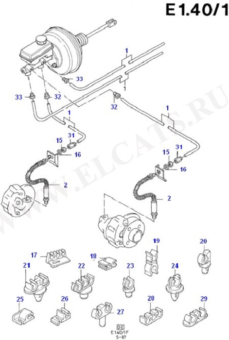 Brake Pipes (Master Cylinder/Brake Booster/Pipes)