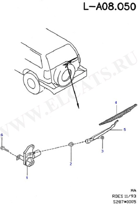 Rear Window Wiper And Washer (Tailgate And Related Parts)