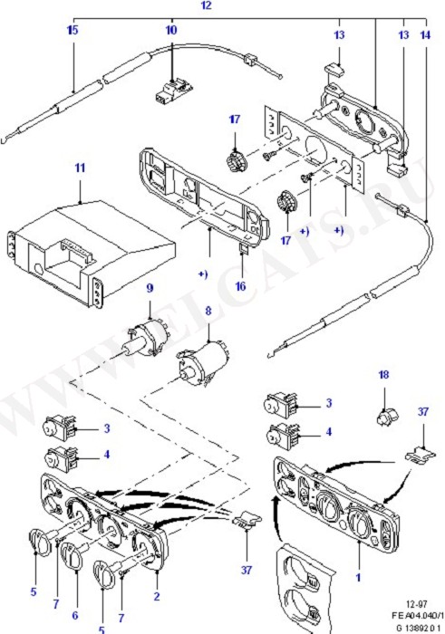 Heater & Air Conditioning Controls (Dash Panel/Apron/Heater/Windscreen)