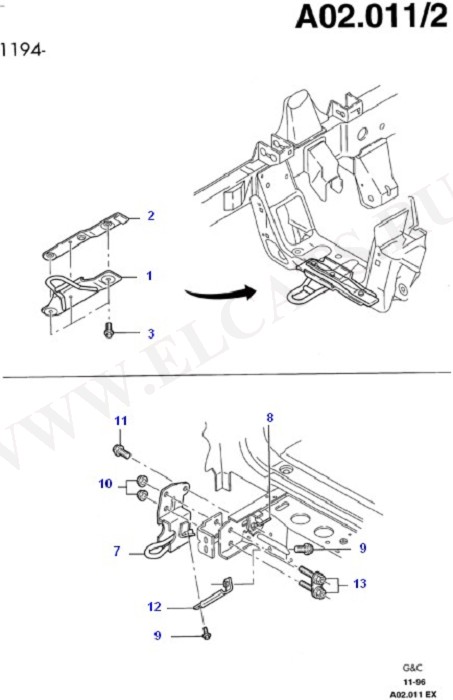 Tow Hooks (Chassis Frame & Related Parts)