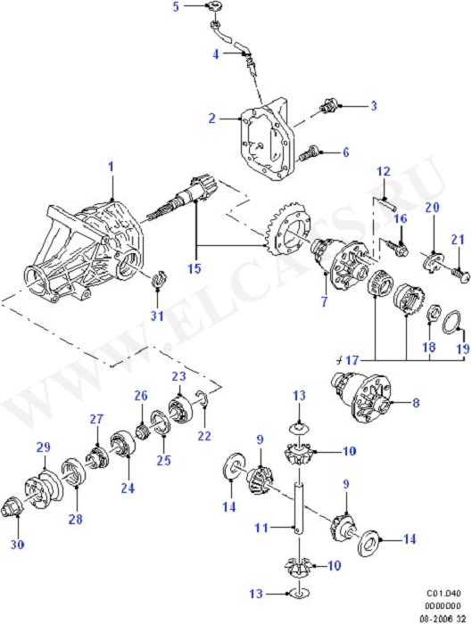 Components - Rear Axle Diff & Carr. ( )