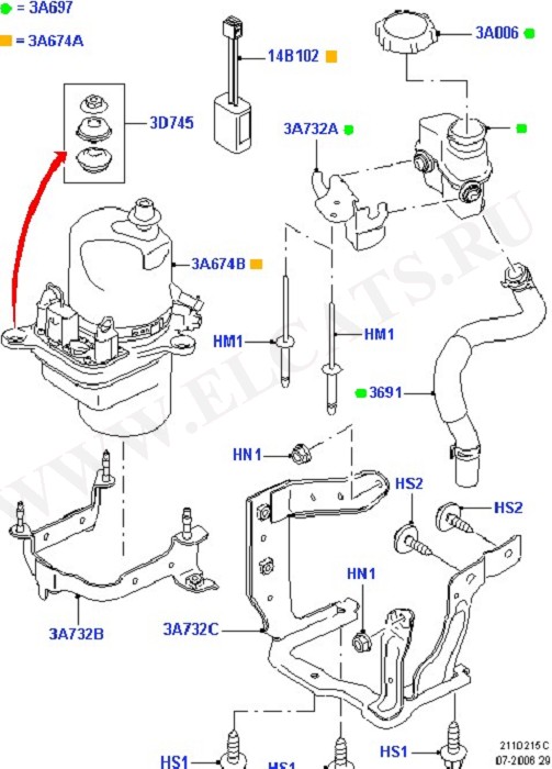 Power Steering Pump Mounting ( ,   )