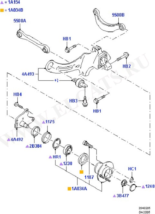 Rear Knuckle And Suspension Arms (Rear Cross Member / Knuckle & Hub)