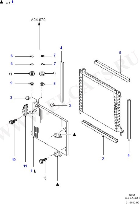 Air Conditioning System Condenser (Dash Panel/Apron/Heater/Windscreen)