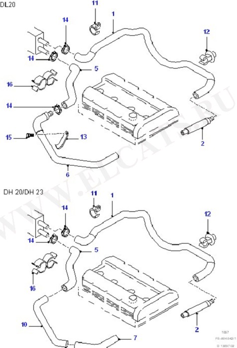 Heater Hoses (Dash Panel/Apron/Heater/Windscreen)