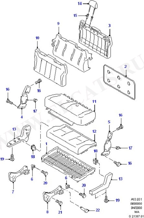 Rear Seat - Triple Folding (Seats And Covers)