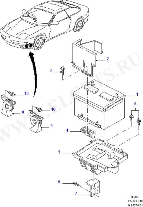 Battery And Battery Cables/Horn (Battery And Battery Cables/Horn)