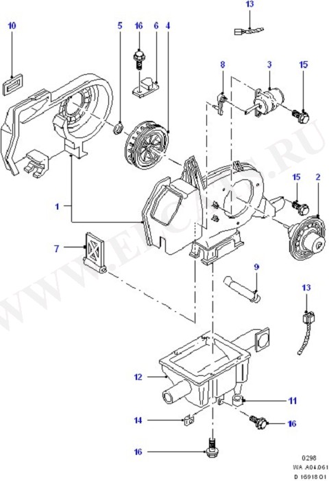 Auxiliary Heater/Ac Casing & Blower (Dash Panel/Apron/Heater/Windscreen)