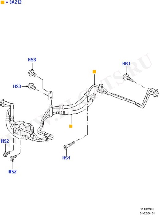 Supply & Return Hoses - Power Strg ( ,   )