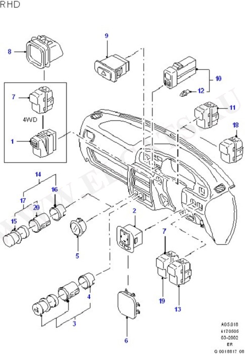 Instrument Panel Related Parts (Instrument Panel)